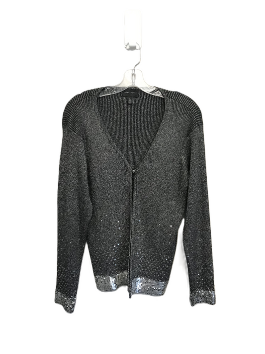 Silver Cardigan By Investments, Size: L