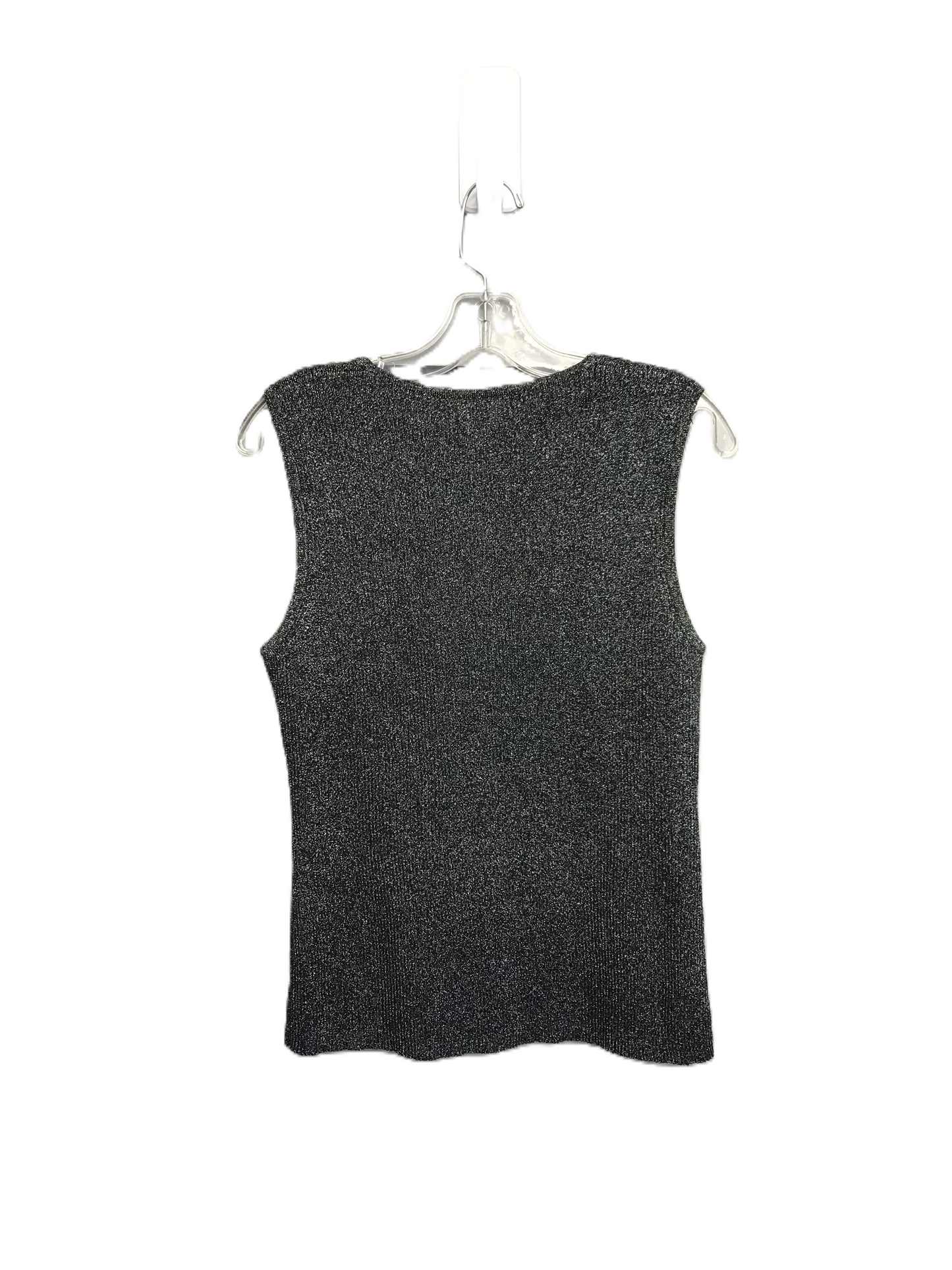 Silver Top Sleeveless By Investments, Size: L