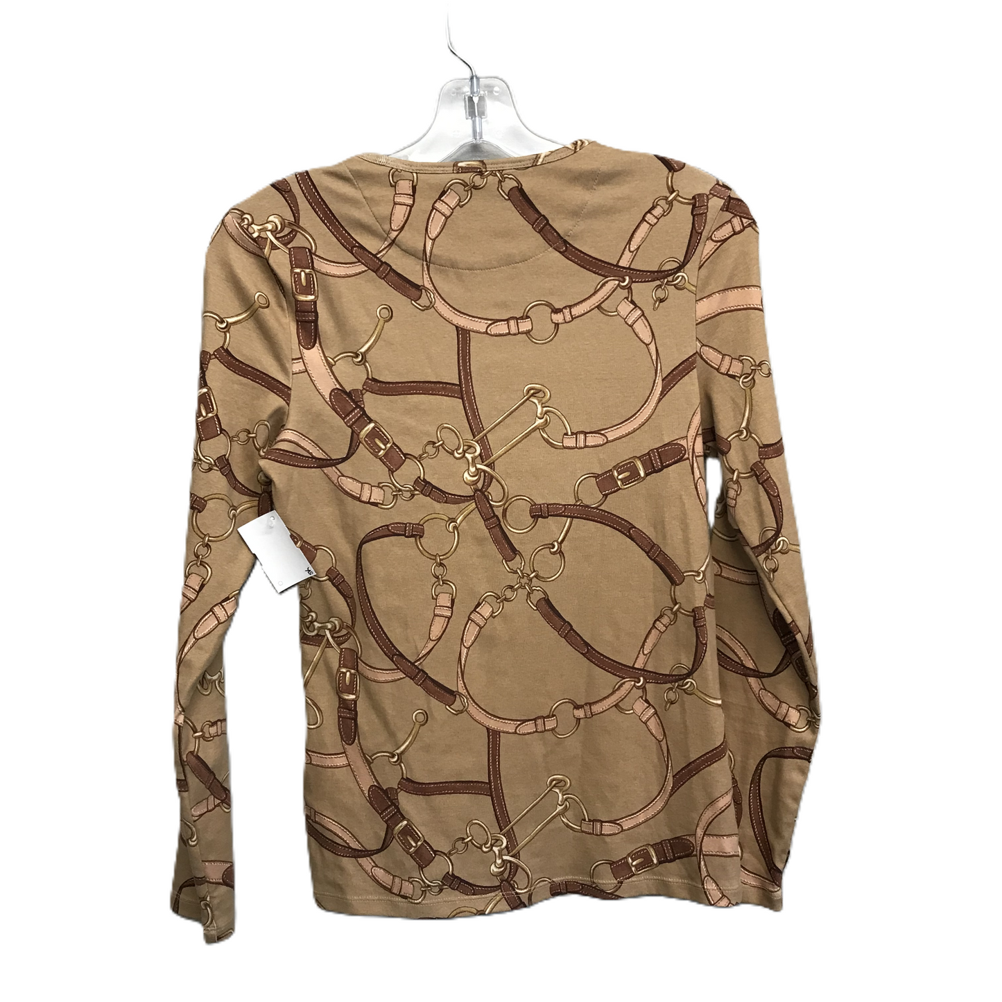 Top Long Sleeve By Lauren By Ralph Lauren In Brown, Size: Petite   S