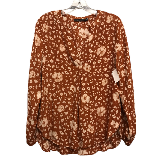 Top Long Sleeve By Doe & Rae In Animal Print, Size: S