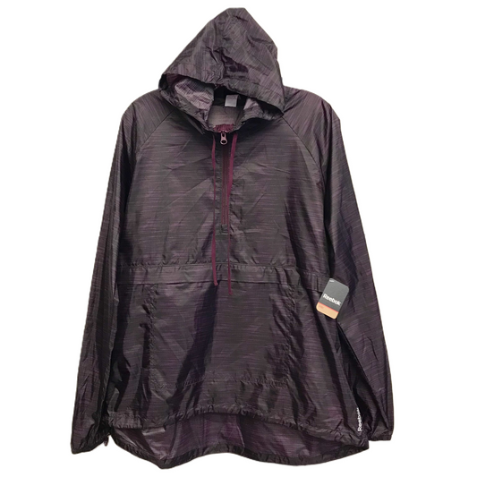 Jacket Windbreaker By Reebok In Purple, Size: Xl