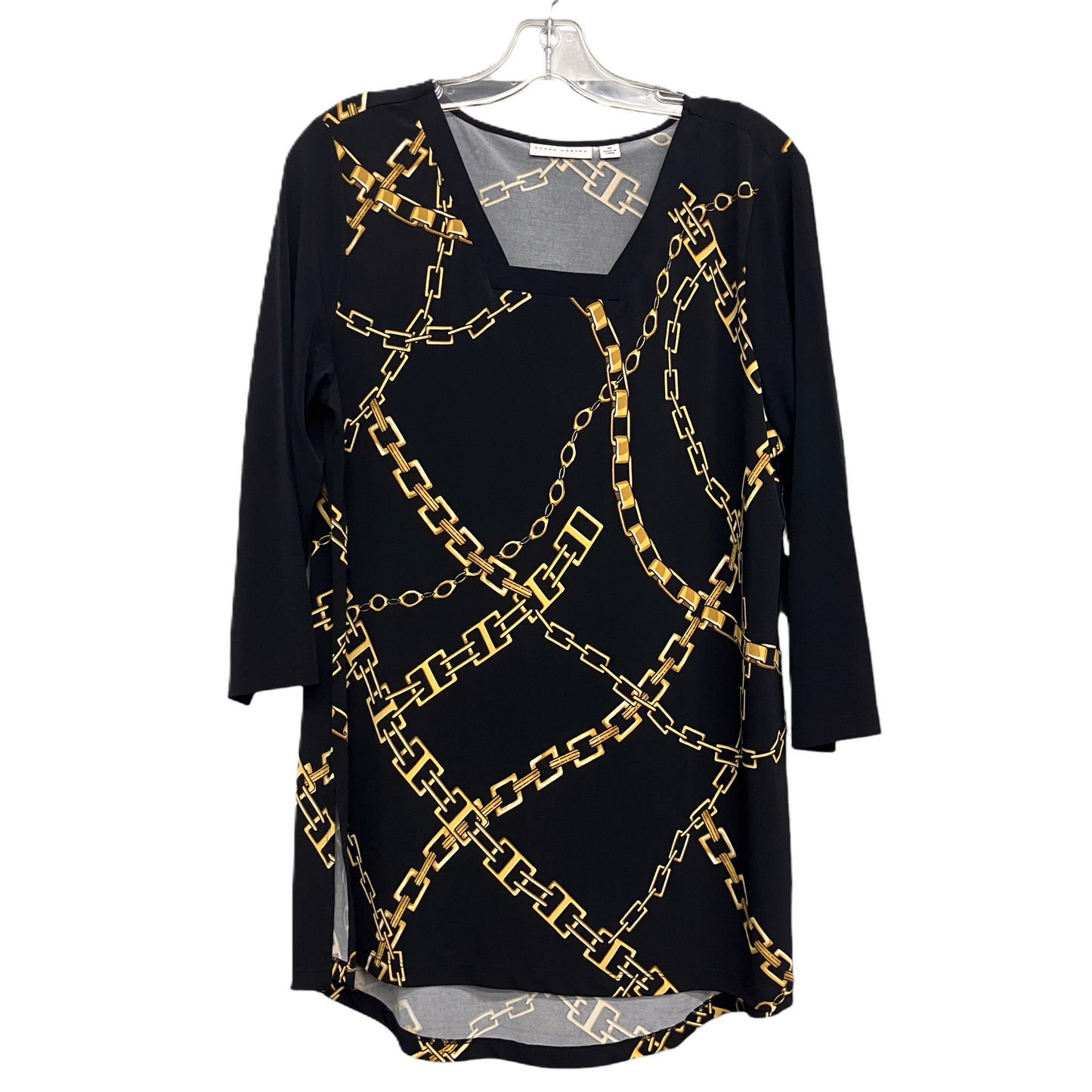 Top Long Sleeve By Jm Collections In Animal Print, Size: M