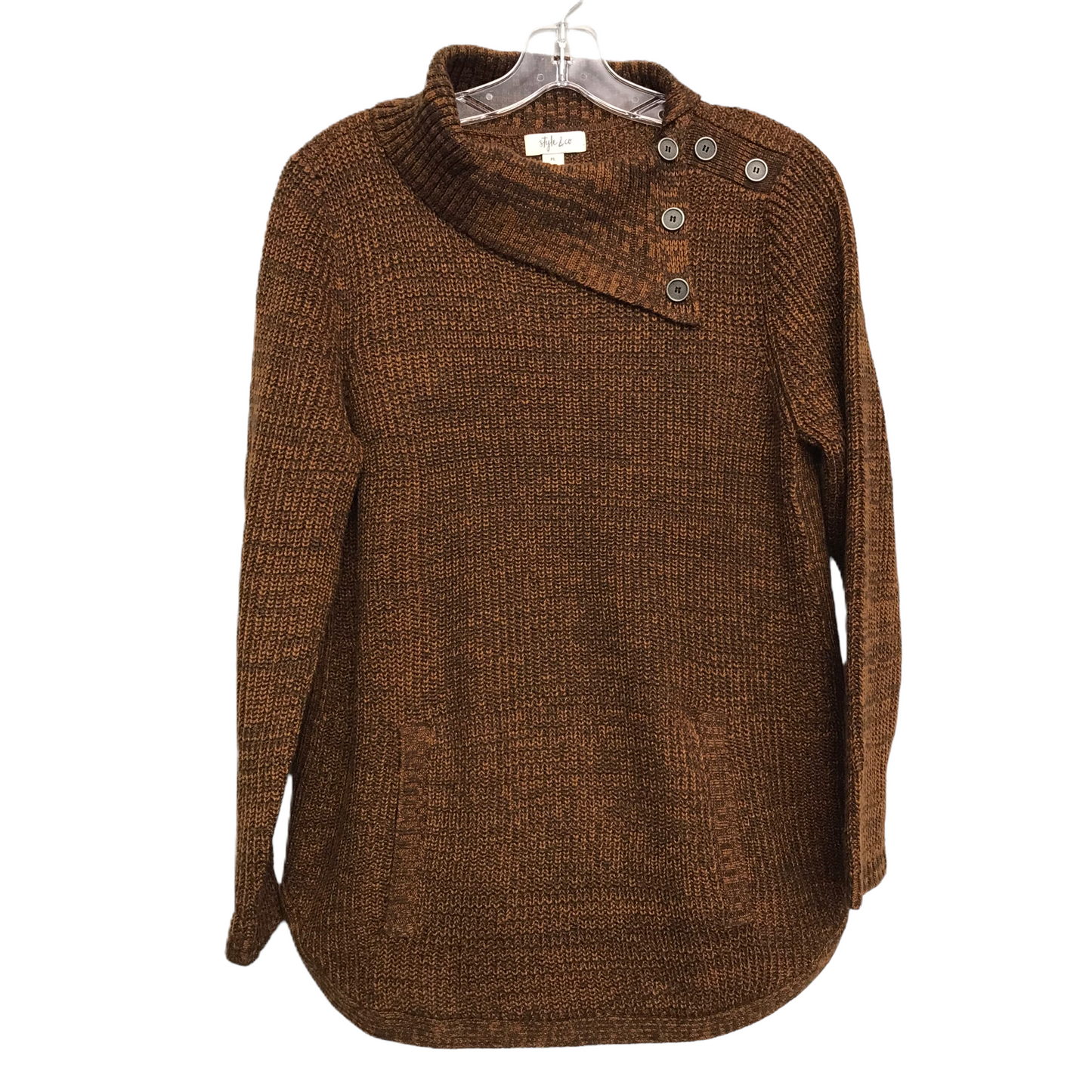 Sweater By Style And Company In Brown, Size: Petite L