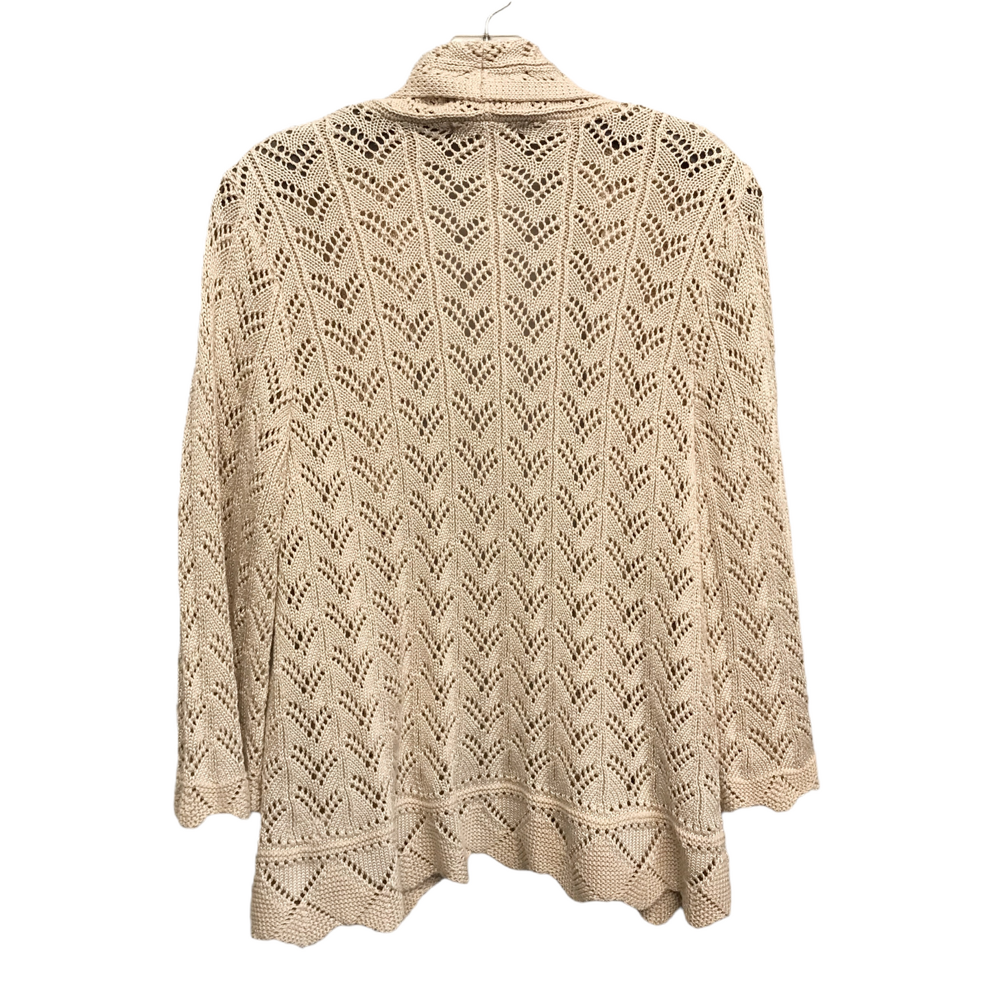 Sweater Cardigan By Jm Collections In Beige, Size: Petite   Xl