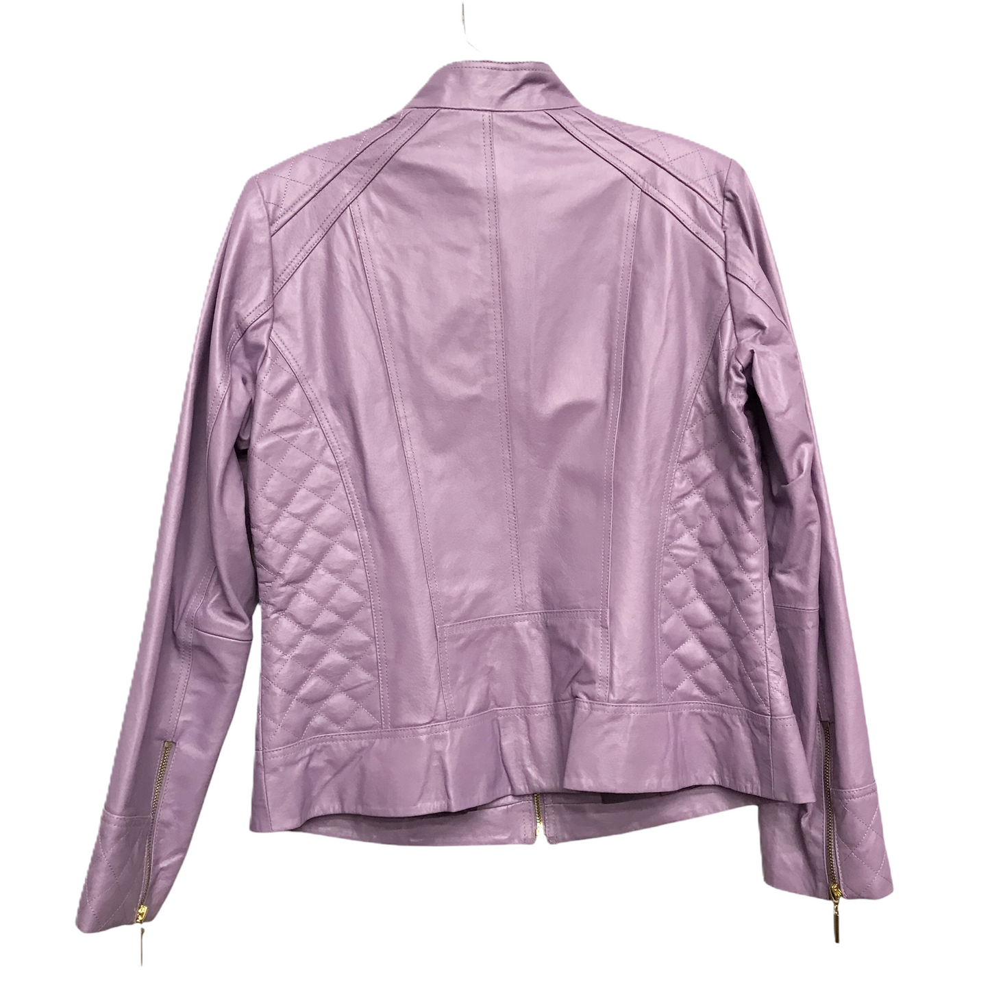 Jacket Leather By Iman Hsn In Purple, Size: L