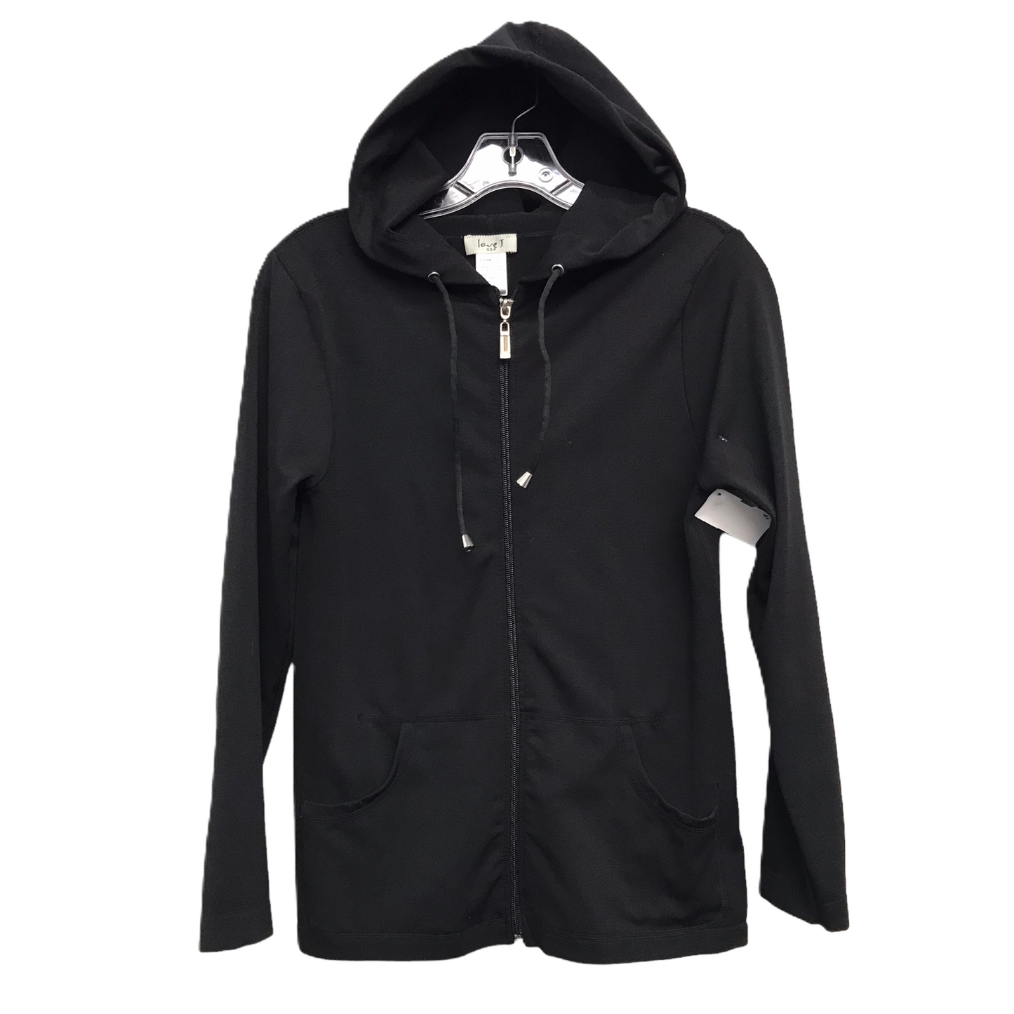 Athletic Jacket By Love J In Black, Size: L