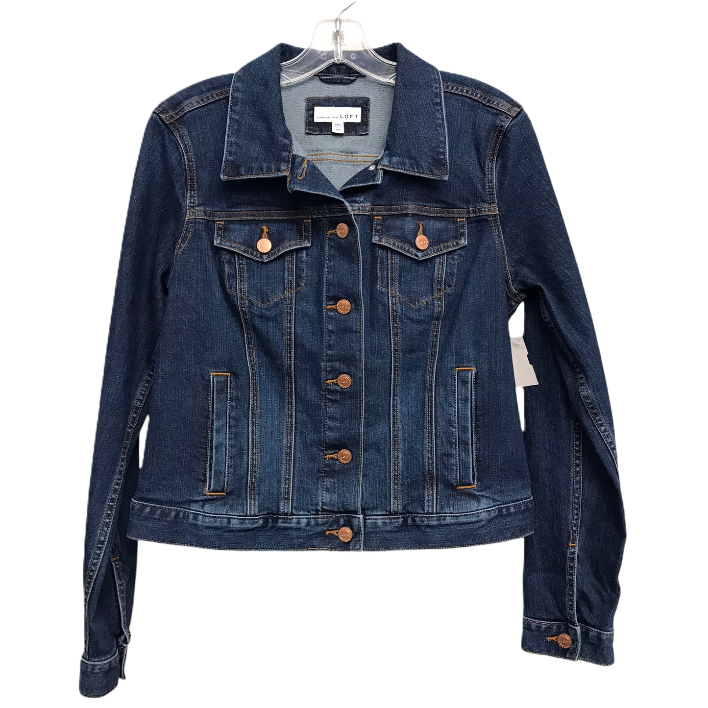 Jacket Denim By Loft In Blue Denim, Size: M