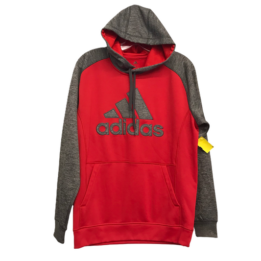 Sweatshirt Hoodie By Adidas In Red, Size: S