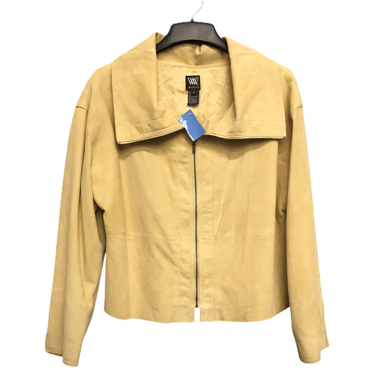 Jacket Leather By Worth In Yellow, Size: M