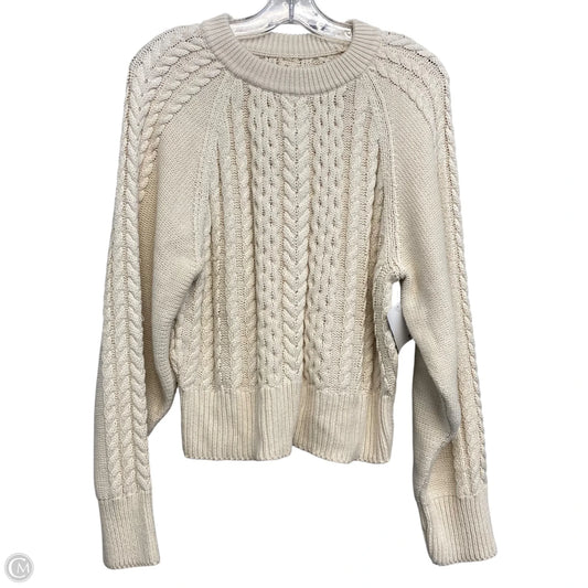 Sweater By Anthropologie In Ivory, Size: L