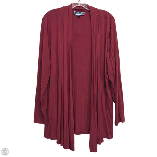 Cardigan By Karen Scott In Maroon, Size: Xlarge