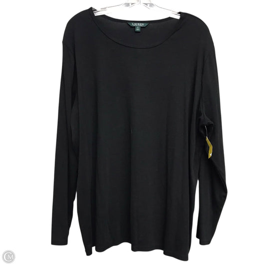 Top Long Sleeve By Lauren By Ralph Lauren In Black, Size: 3x