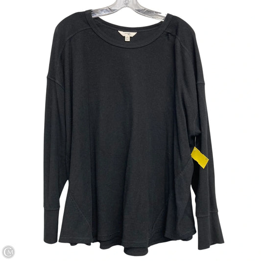 Top Long Sleeve By Terra & Sky In Black, Size: 3x
