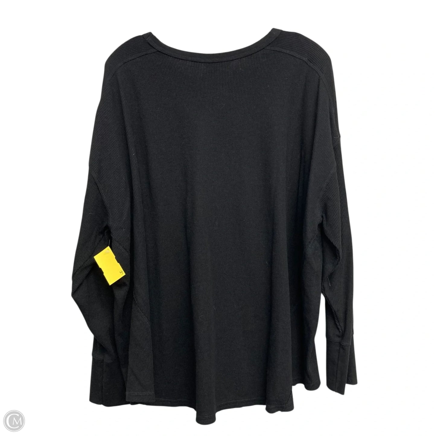 Top Long Sleeve By Terra & Sky In Black, Size: 3x
