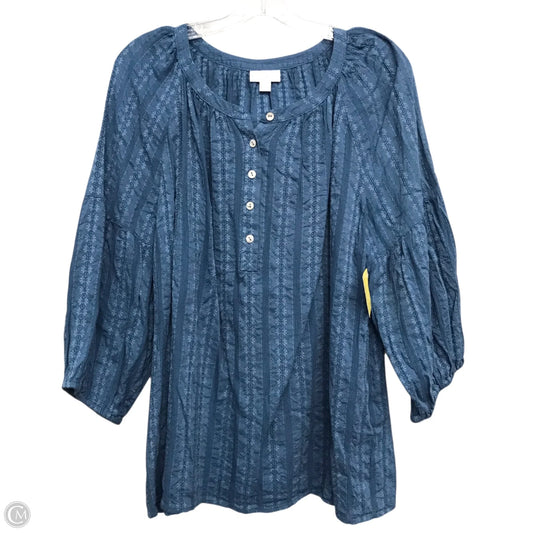 Top Long Sleeve By J. Jill In Blue, Size: Xl