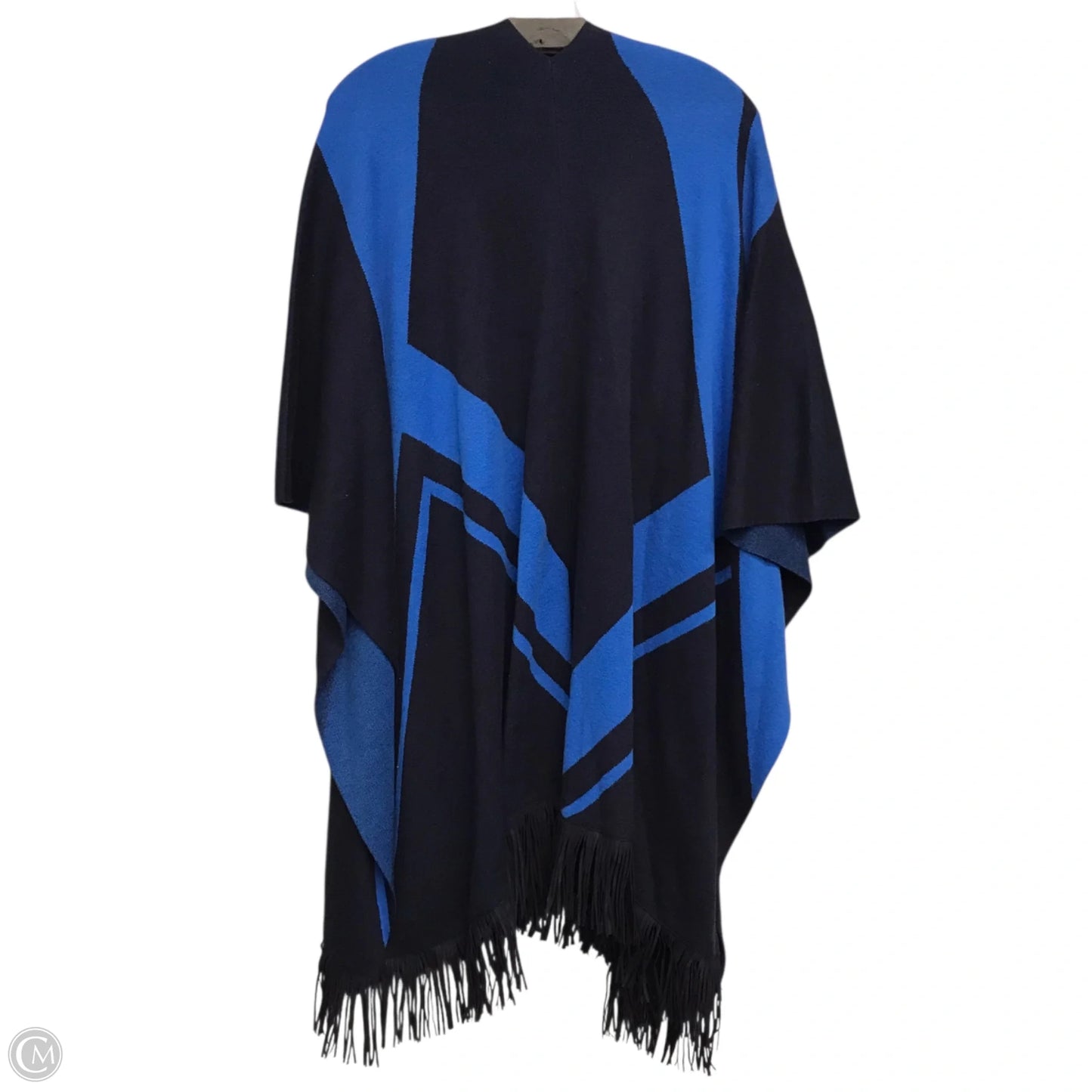 Shawl By Chicos In Black & Blue, Size: L