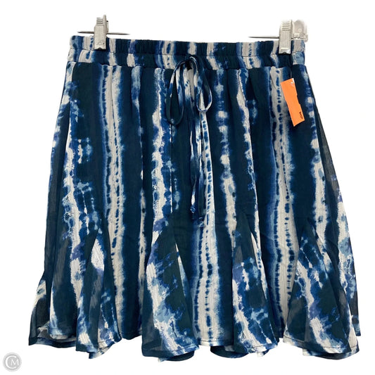 Skirt Mini & Short By Trixxi In Blue & White, Size: 4