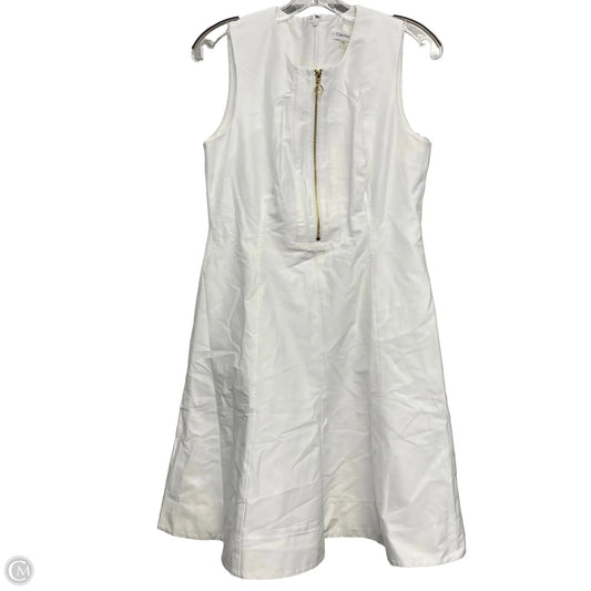 Dress Casual Short By Calvin Klein In White, Size: M
