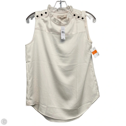 Top Sleeveless By Loft In Cream, Size: S