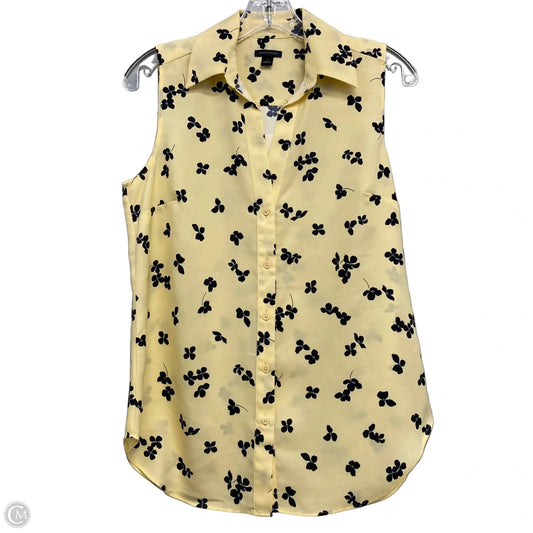Top Sleeveless By Ann Taylor In Yellow, Size: S