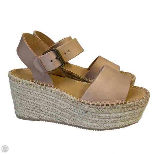 Sandals Heels Wedge By Soludos In Tan, Size: 6