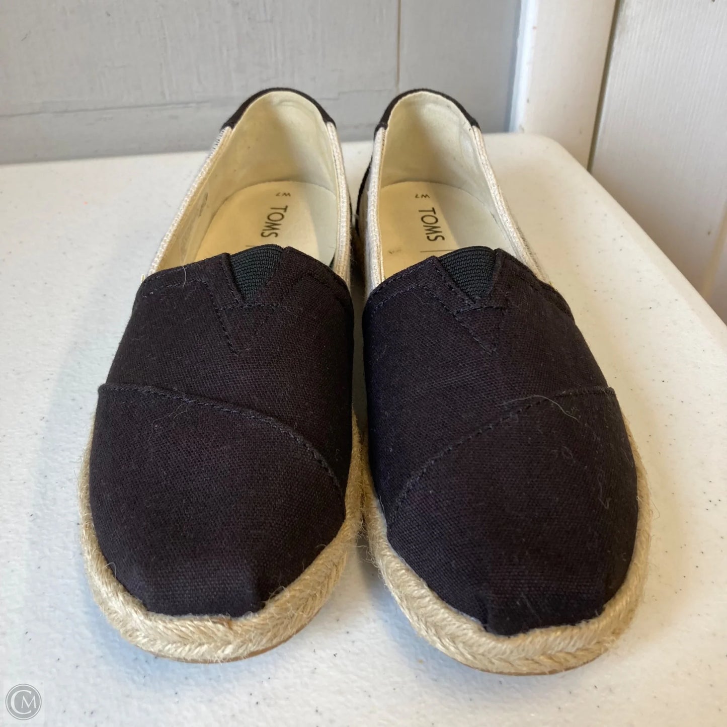 Shoes Flats By Toms In Black & Cream, Size: 7