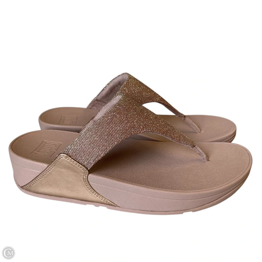 Sandals Heels Wedge By Fitflop In Pink, Size: 8