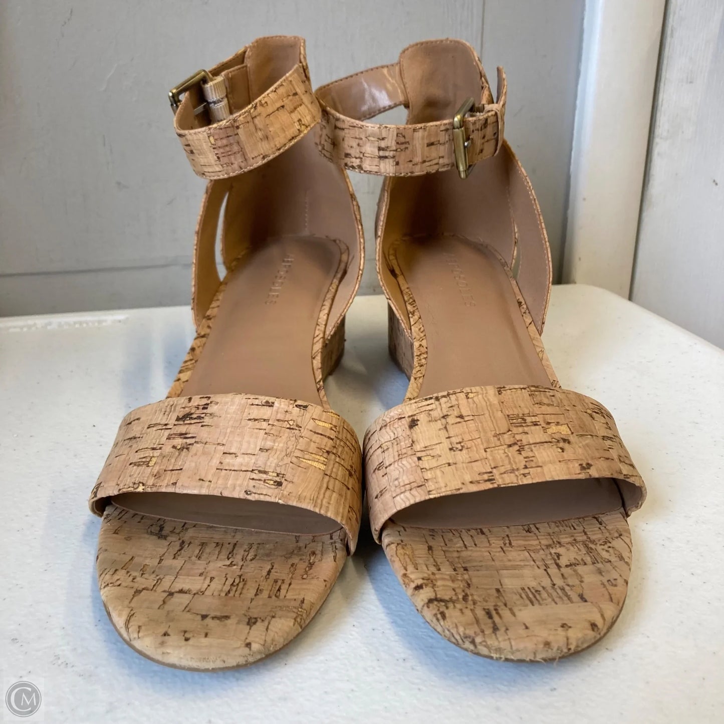 Shoes Heels Wedge By Aerosoles In Tan, Size: 10.5
