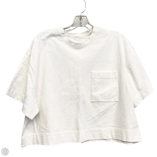 Top Short Sleeve By Athleta In White, Size: M