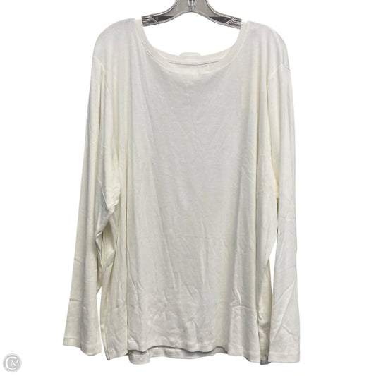 Top Long Sleeve By A New Day In White, Size: 4x