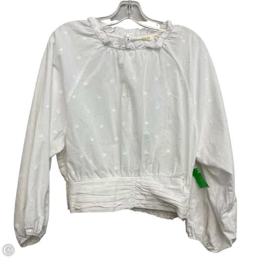 Top Long Sleeve By Maeve In White, Size: S