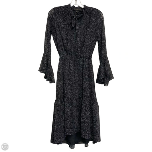Dress Casual Midi By Donna Karan In Polkadot Pattern, Size: Xxs