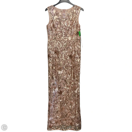 Dress Party Long By Adrianna Papell In Gold, Size: M