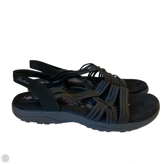 Sandals Heels Wedge By Skechers In Black, Size: 11