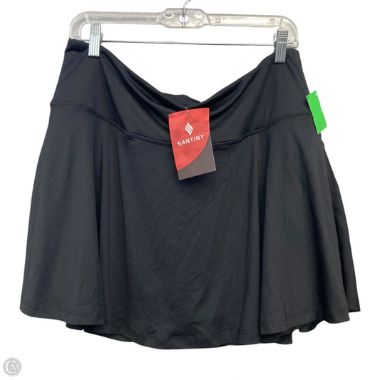 Athletic Skort By Santiny In Black, Size: 1x