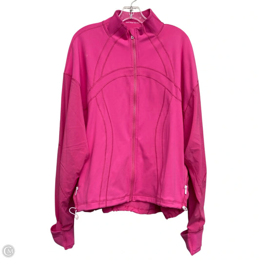 Athletic Jacket By Lululemon In Pink, Size: Xl