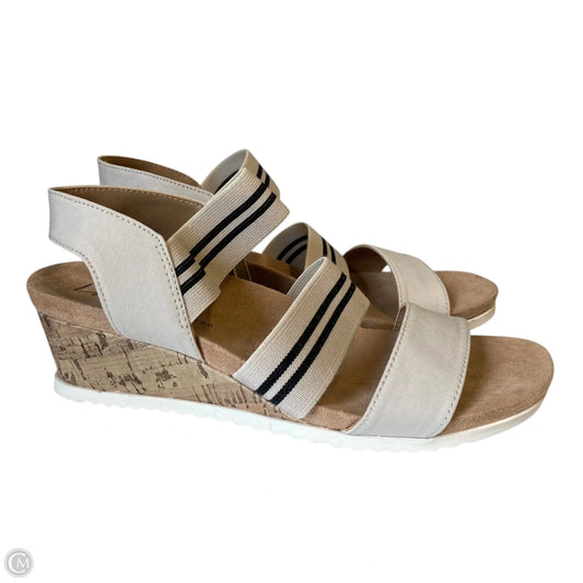 Sandals Heels Wedge By Life Stride In Striped Pattern, Size: 7
