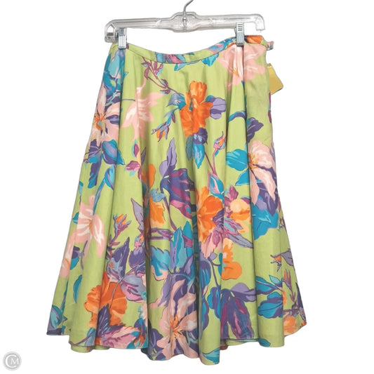 Skirt Midi By Ralph Lauren In Floral Print, Size: 8