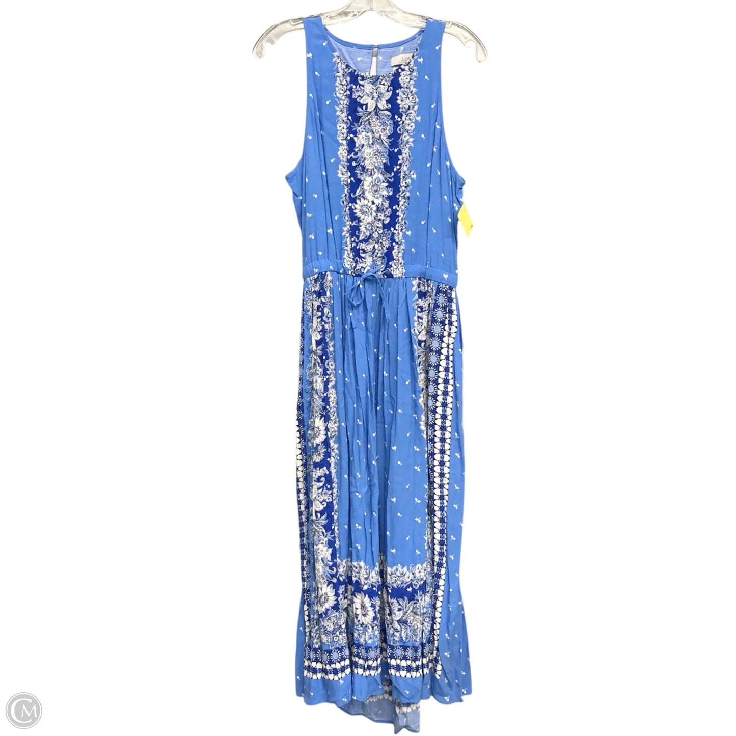 Dress Casual Maxi By Loft In Blue & White, Size: M