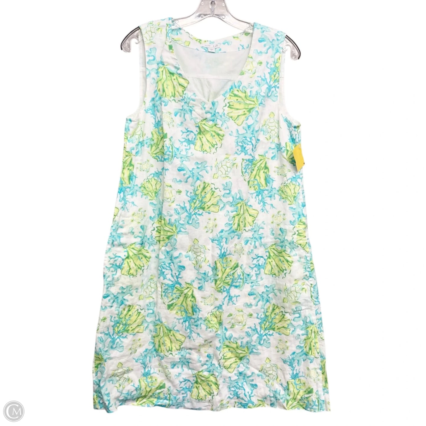 Dress Casual Midi By J. Jill In Blue & Yellow, Size: S
