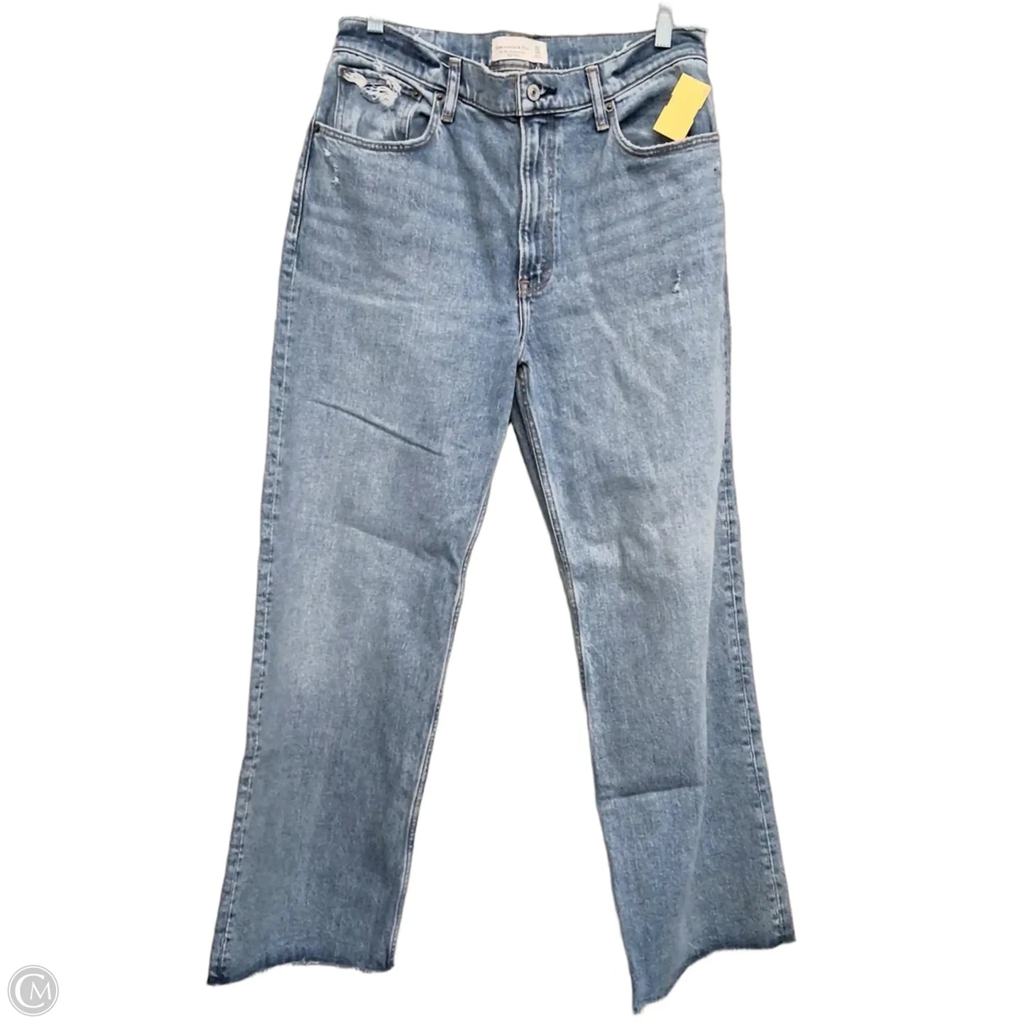Jeans Straight By Abercrombie And Fitch In Blue Denim, Size: 10