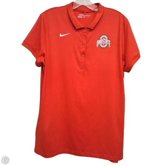 Athletic Top Short Sleeve By Nike Apparel In Red, Size: Xl