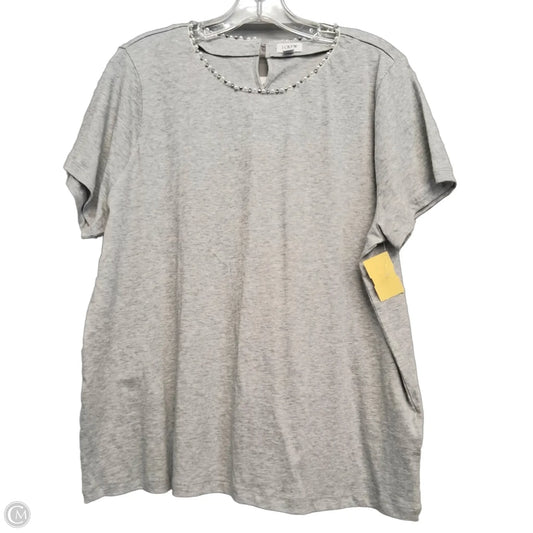 Top Short Sleeve By J. Crew In Grey, Size: 1x