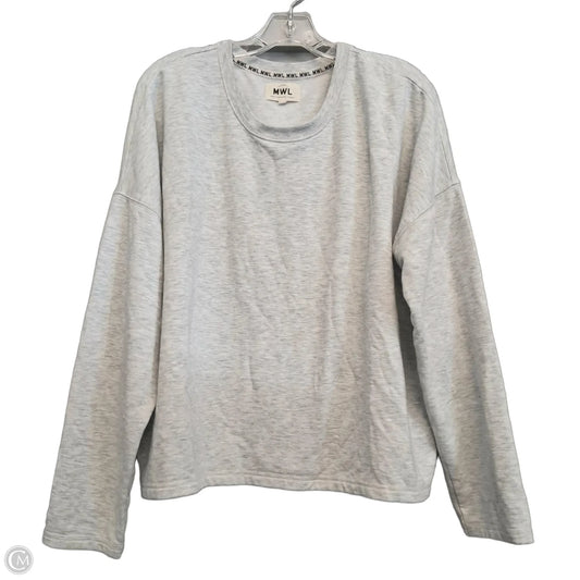 Sweatshirt Crewneck By Madewell In Grey, Size: Xl