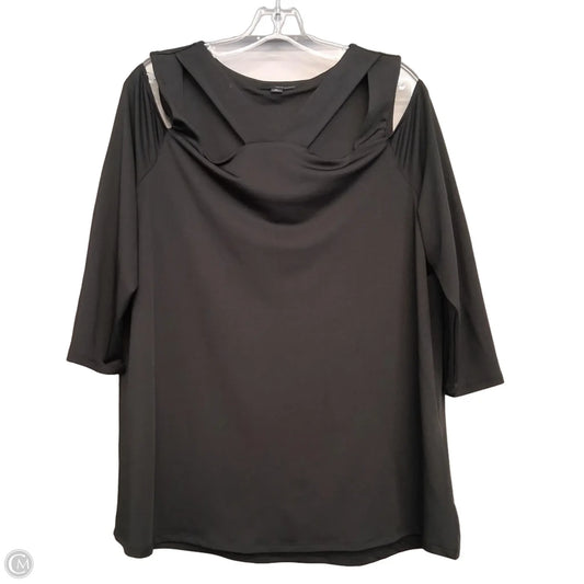 Top Long Sleeve By Harve Bernard In Black, Size: Xl