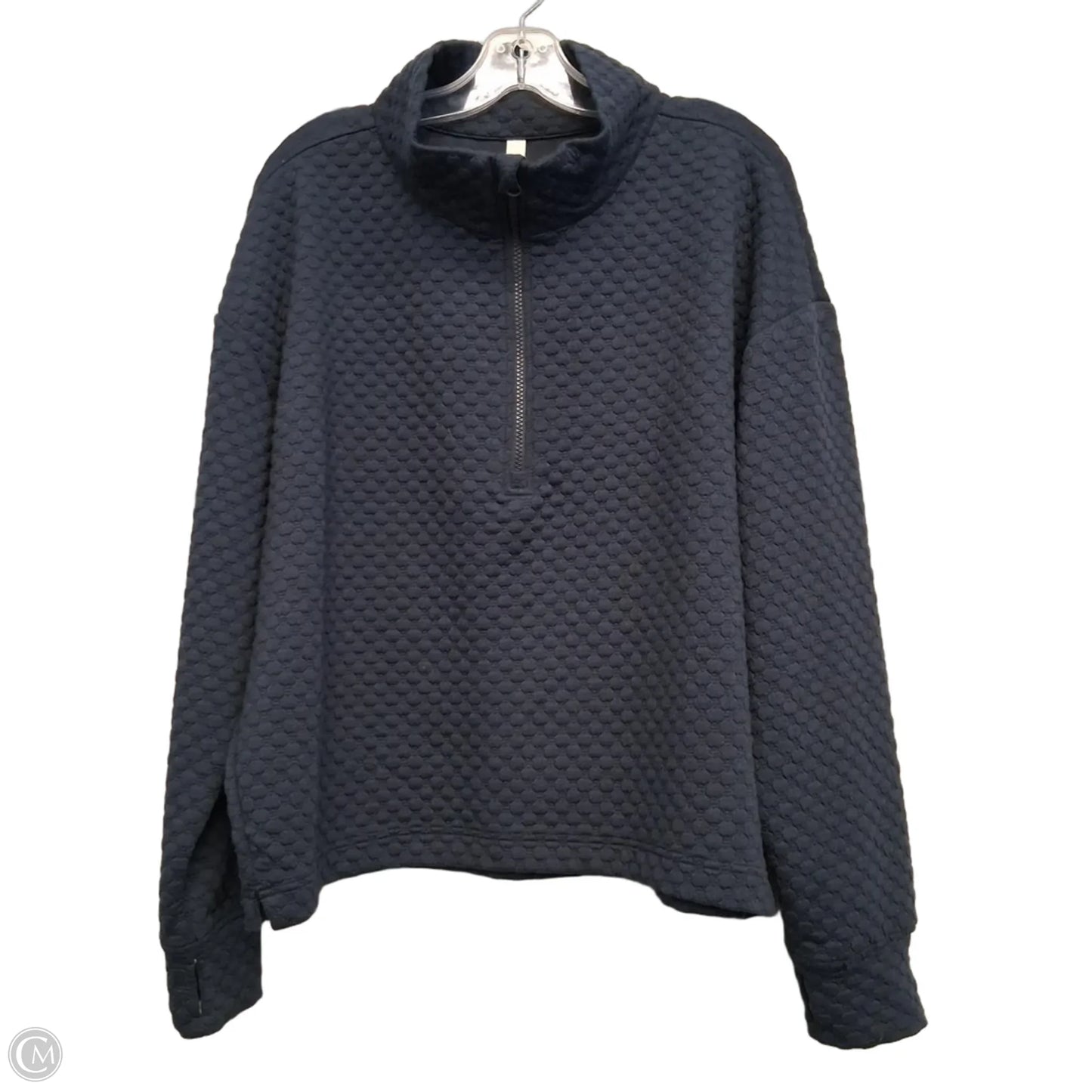 Athletic Sweatshirt Collar By Zella In Blue, Size: L