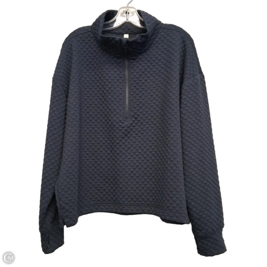Athletic Sweatshirt Collar By Zella In Blue, Size: L