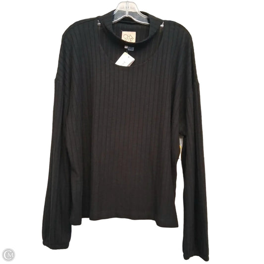 Top Long Sleeve By Chaser In Black, Size: Xl