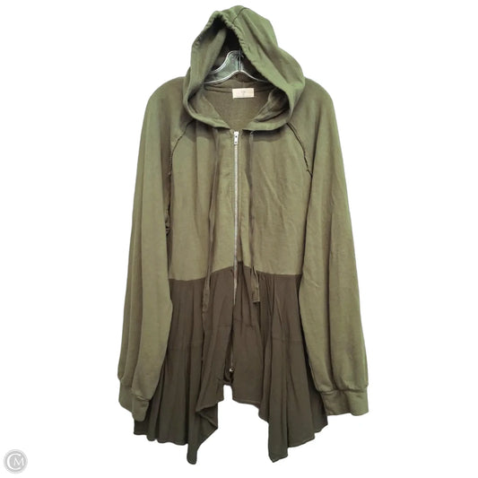 Sweatshirt Hoodie By T.la In Green, Size: Xl