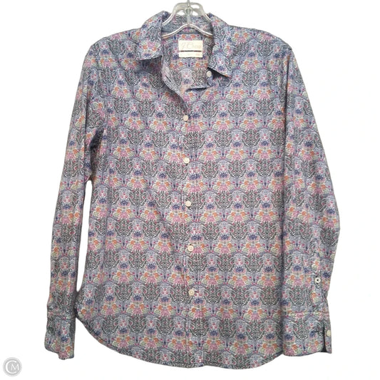 Blouse Long Sleeve By J. Crew In Multi-colored, Size: S